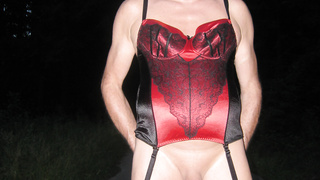 Ich im Minirock und Damenwäsche