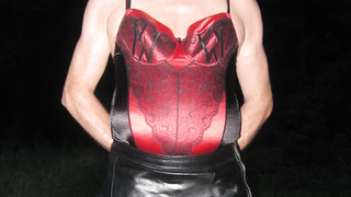 Ich im Minirock und Damenwäsche