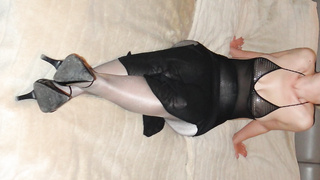 In Siberner Strumpfhose