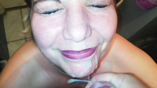 Blonde Hungarian wife sucks her husband's friend's dick and