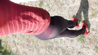 Mein Hintern und Beine in Strumpfhosen