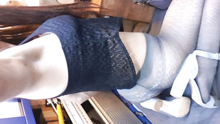 Mein Hintern und Beine in Strumpfhosen