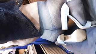 Mein Hintern und Beine in Strumpfhosen