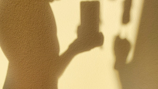 Die Morgenlatte von der Sonne angestrahlt