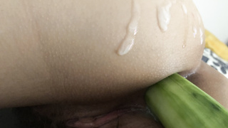 Salatgurke in Honey‘s Arsch