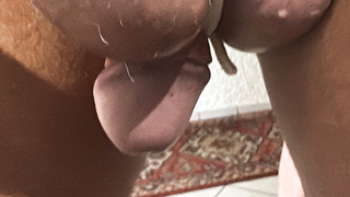 BDSM Schwanz geil Abgebunden