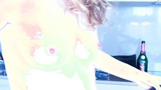 Junge Anna und ich im Hotel