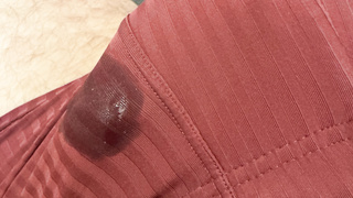 In die Shorts gespritzt.