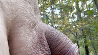 Nackt im Wald bei 10 Grad