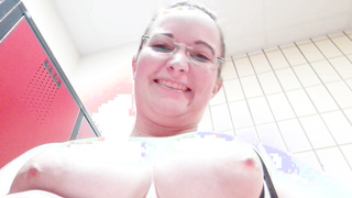 Einfach Ich nackt im Badezimmer