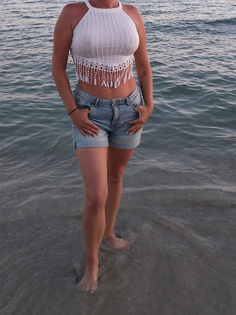 Im Urlaub Ohne BH am Strand von Palma