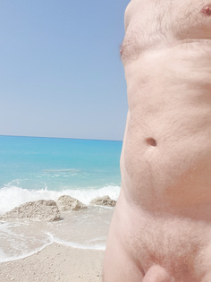 Ich nackt am Meer