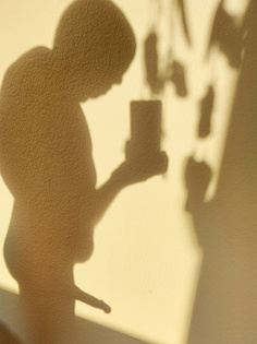 Die Morgenlatte von der Sonne angestrahlt