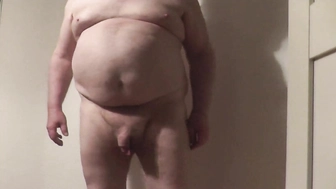 Nackter alter Fettsack