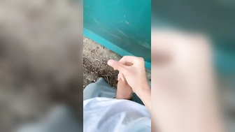 Spritzen am Bahngleis