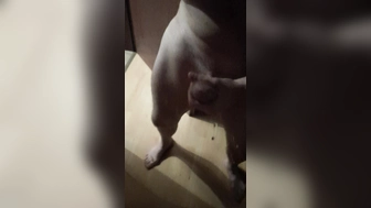 Lusttropfen klatschn gegen Spiegel