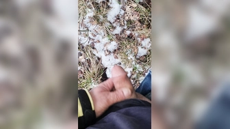 Ich bin selbst bei dem kalten Wetter geil geworden