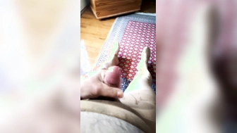 Wichsen in Strumpfhose