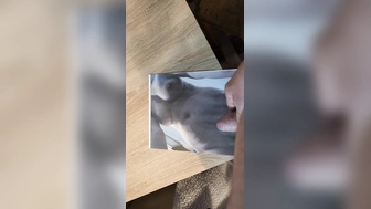 Auf das Bild meiner Schwägerin gespritzt