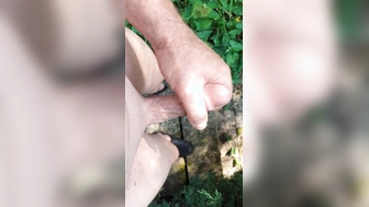 Micha geil im Garten