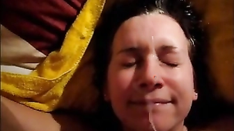 Nochmal der geilen Natascha ins Gesicht gespritzt