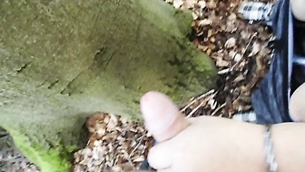Im Wald wichsen lassen