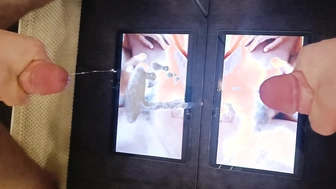 Tablet Wichsen Tribute für Reifespaar