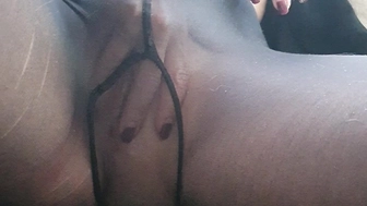 Masturbation in Nylons