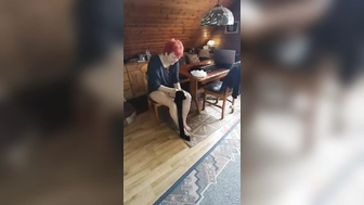 Meine Frau Evi in Strumpfhosen