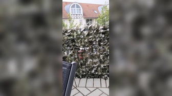 Abschritzen auf dem balkon