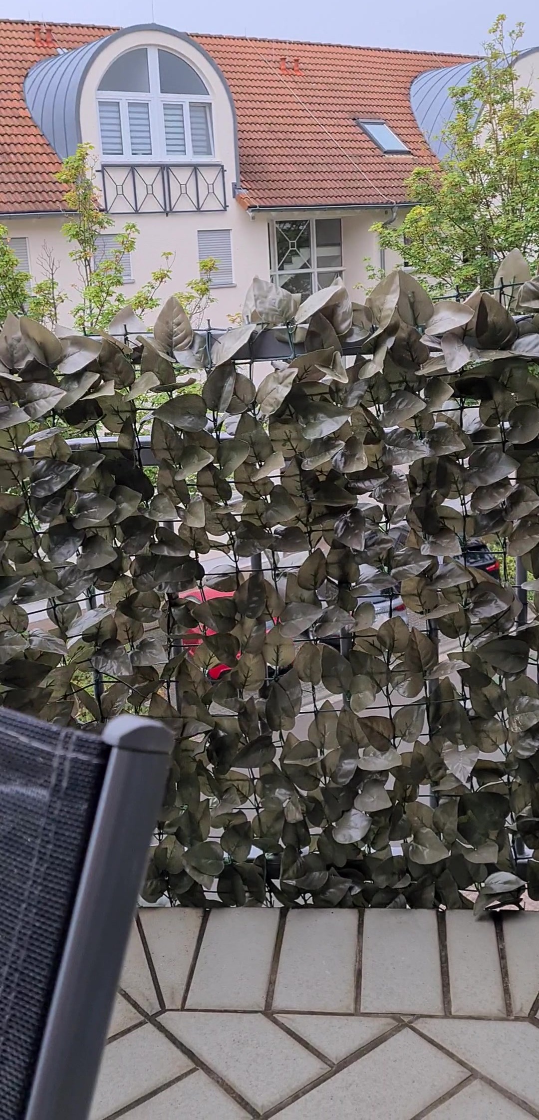 Abschritzen auf dem balkon