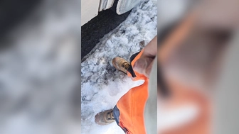 Sperma Spritzen auf LKW Tour