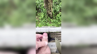 Wichsen auf einem Hochstand