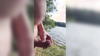 Abspritzen am FKK See