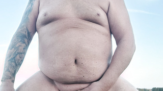 Outdoor,  nackig in Bernau unterwegs